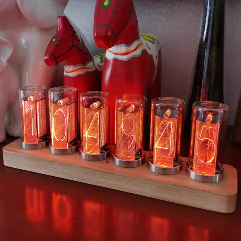 LED Digital Desk Clock Table Decoration Modern Desktop Clocks Original Vacuum-tube Watches Calendar Mechanical Room Decoration
