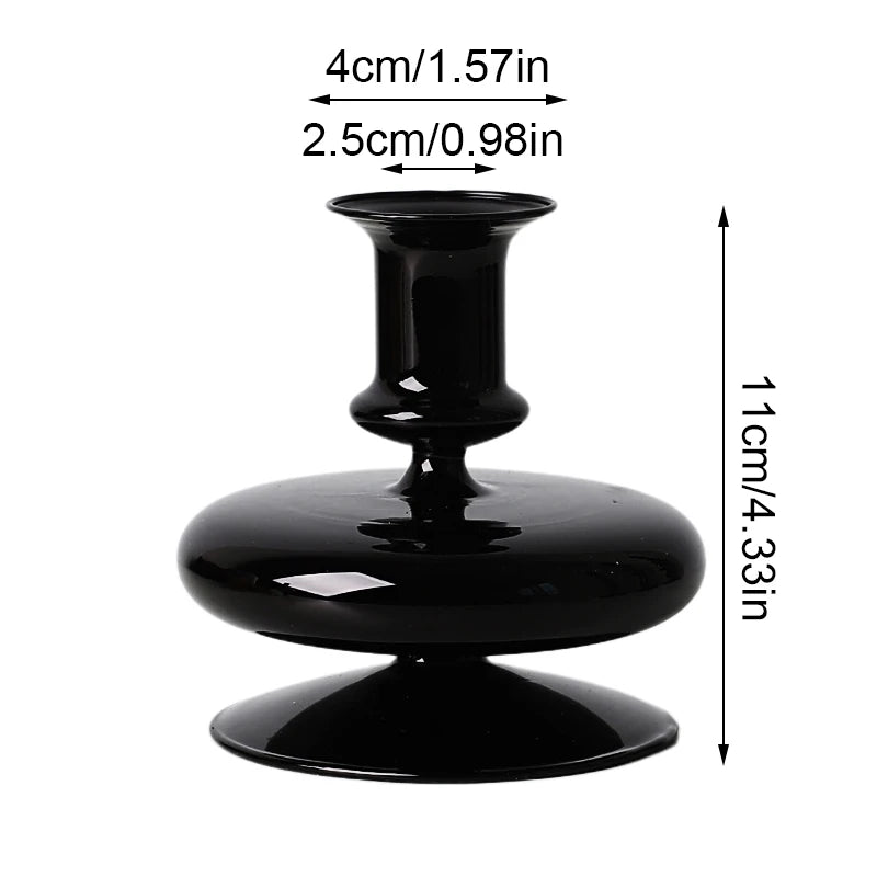 glass candle holders