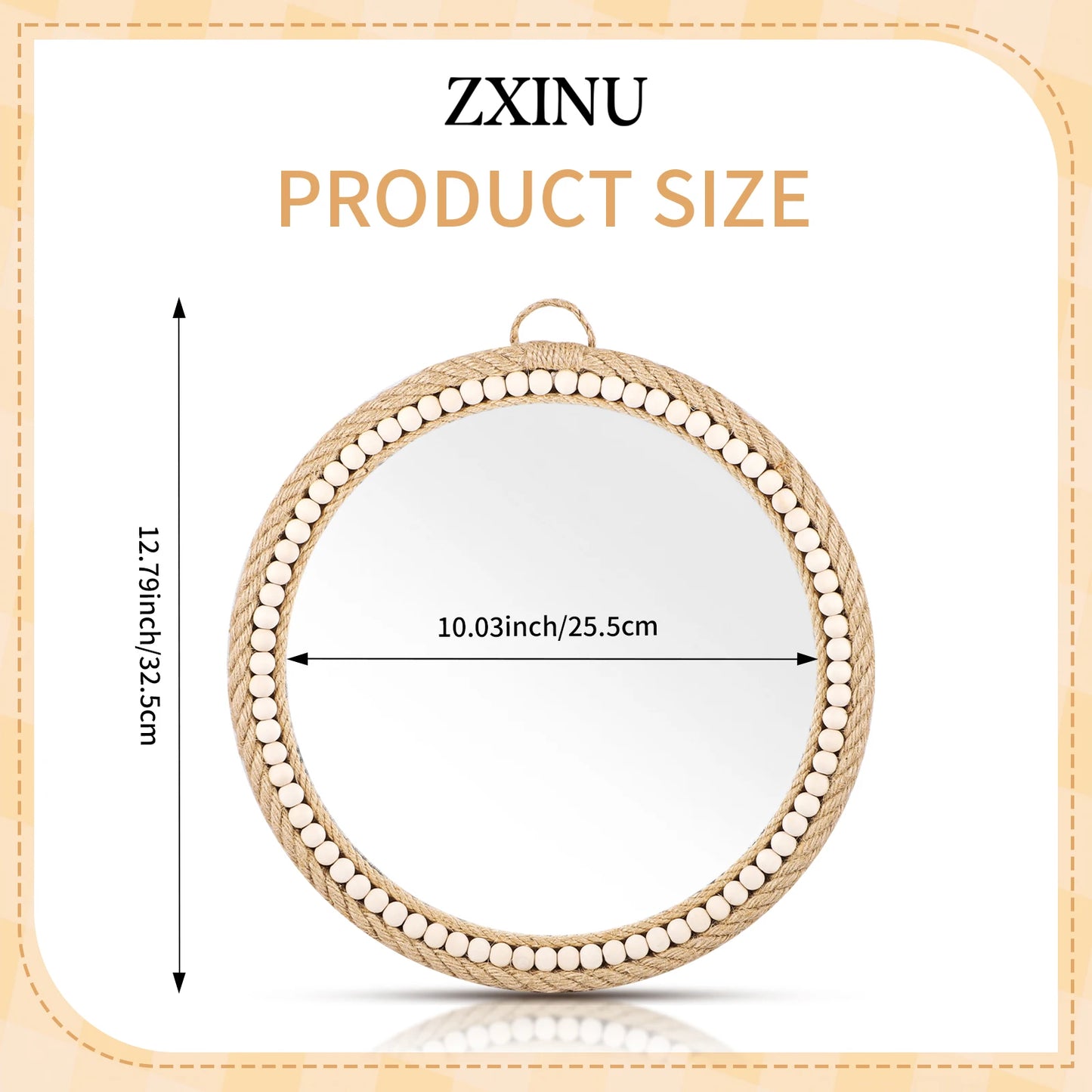 Boho Wall Mounted Rattan Mirror