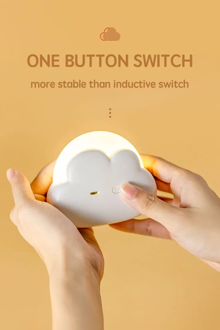 Cloud Night Light Mini USB Wireless Adorable Cloud Shape LED Night Light For Bedroom Baby Children Creative Gift