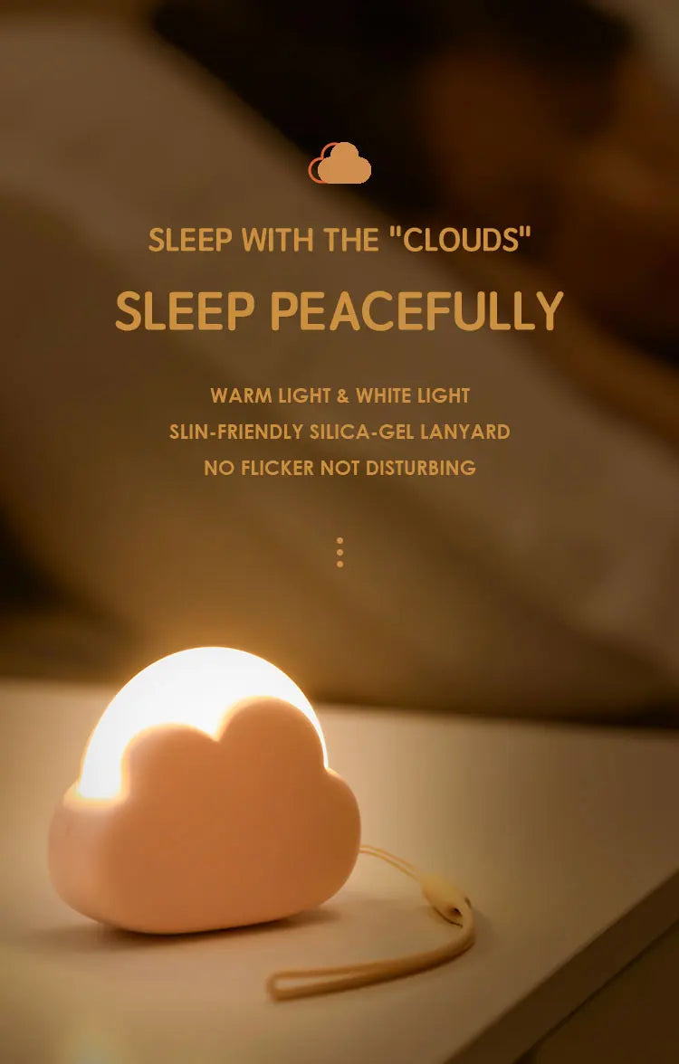Cloud Night Light Mini USB Wireless Adorable Cloud Shape LED Night Light For Bedroom Baby Children Creative Gift