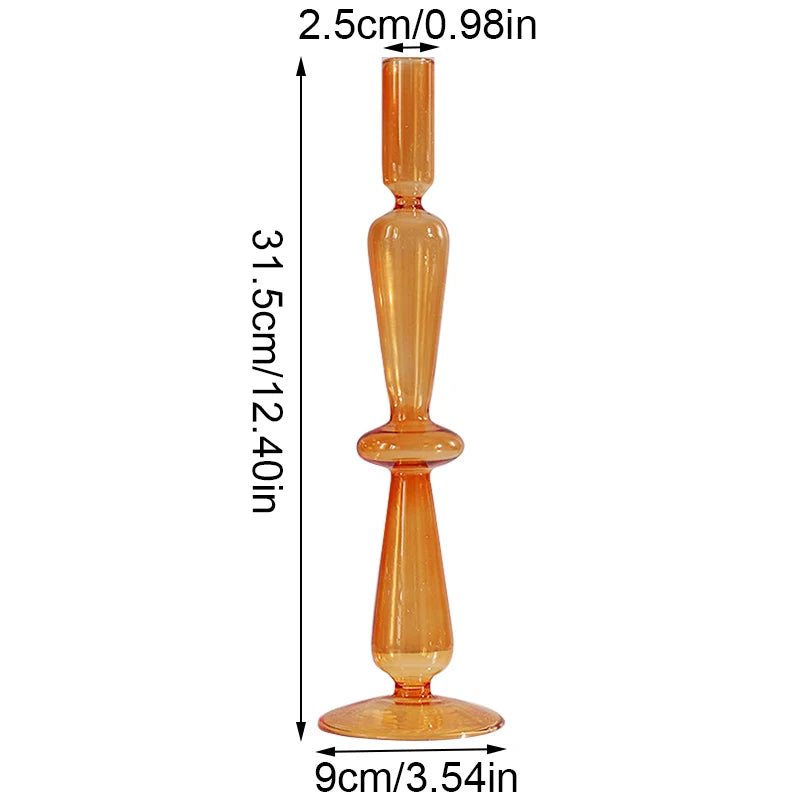 glass candle holders