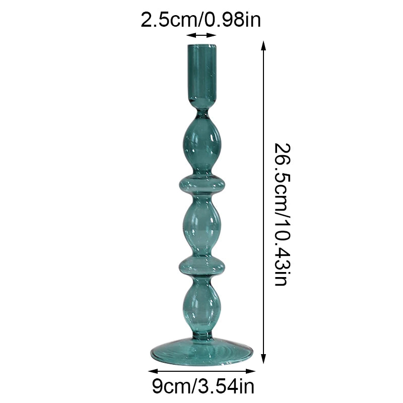 glass candle holders