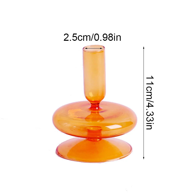 glass candle holders