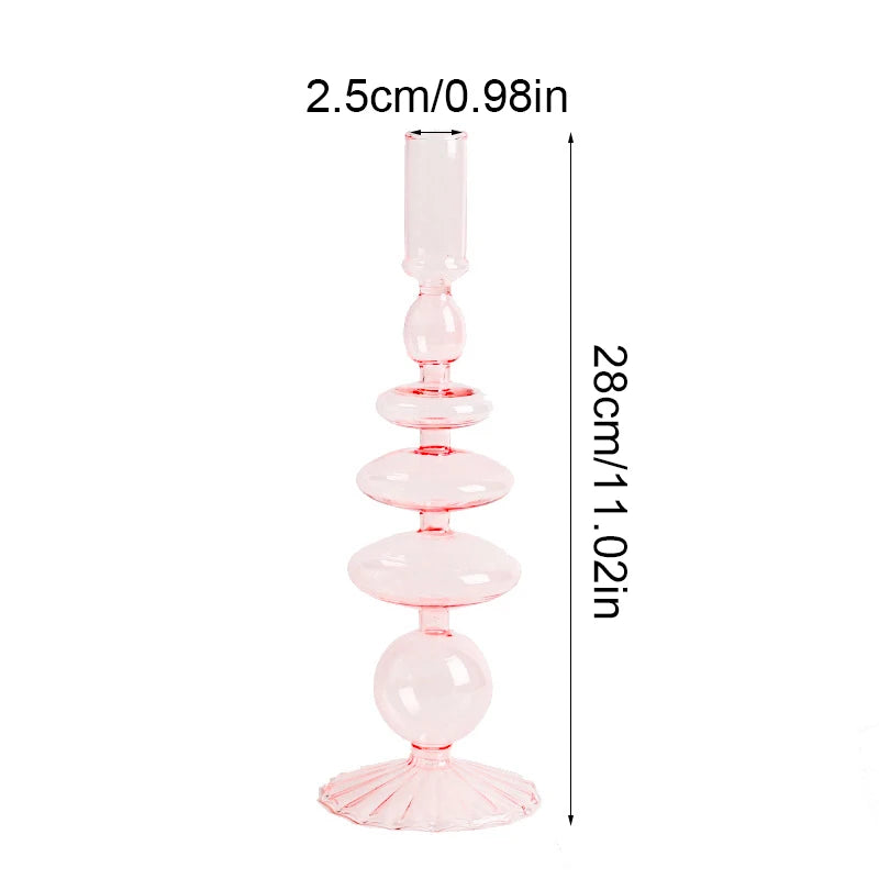 glass candle holders