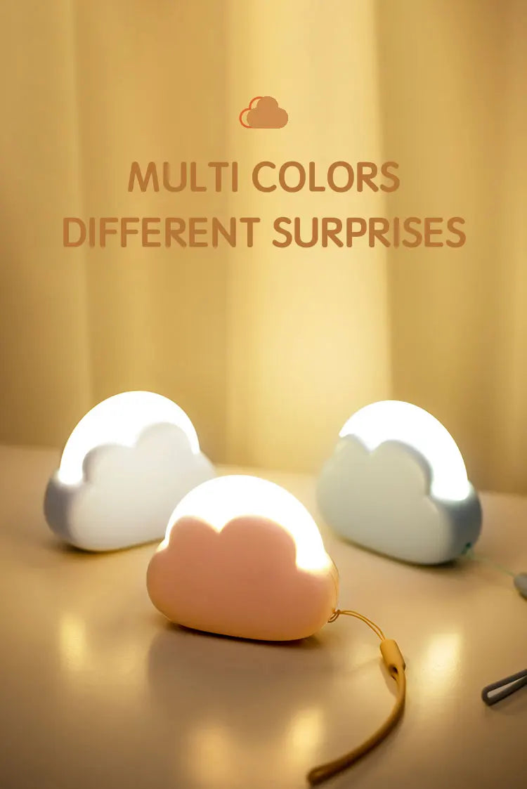 Cloud Night Light Mini USB Wireless Adorable Cloud Shape LED Night Light For Bedroom Baby Children Creative Gift