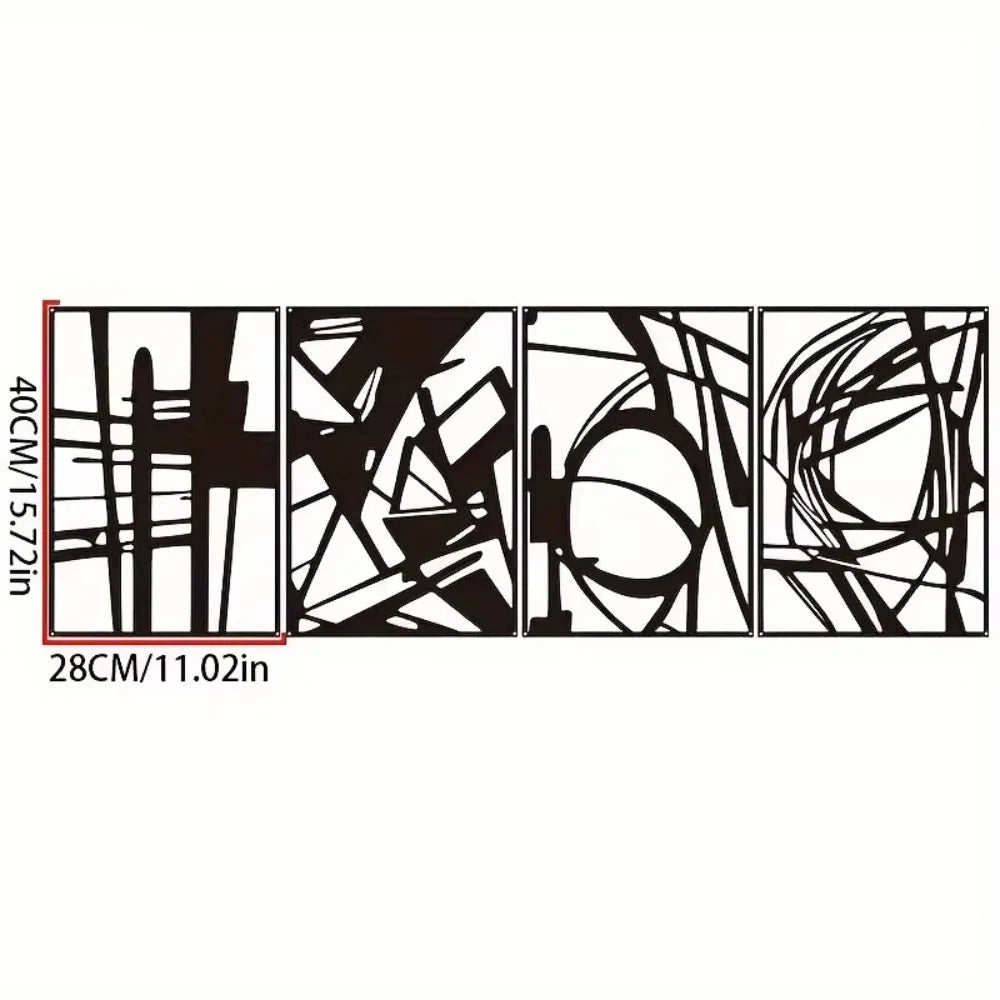 Abstract metal wall art sculpture with minimalist single line design, ideal for modern decor.