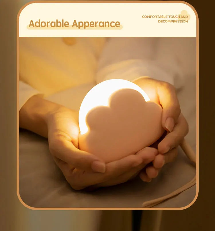 Cloud Night Light Mini USB Wireless Adorable Cloud Shape LED Night Light For Bedroom Baby Children Creative Gift