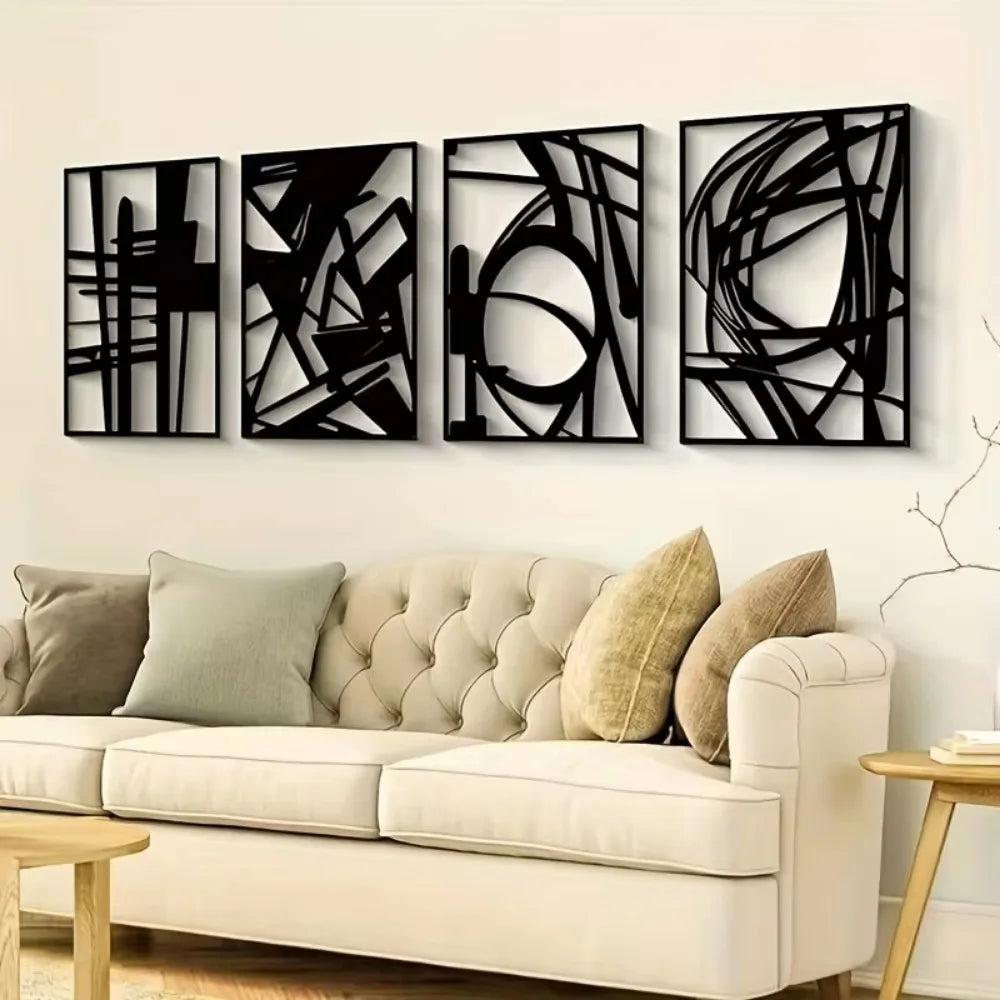 abstract metal wall art minimalist single line decorative sculpture modern wall decor stylish display