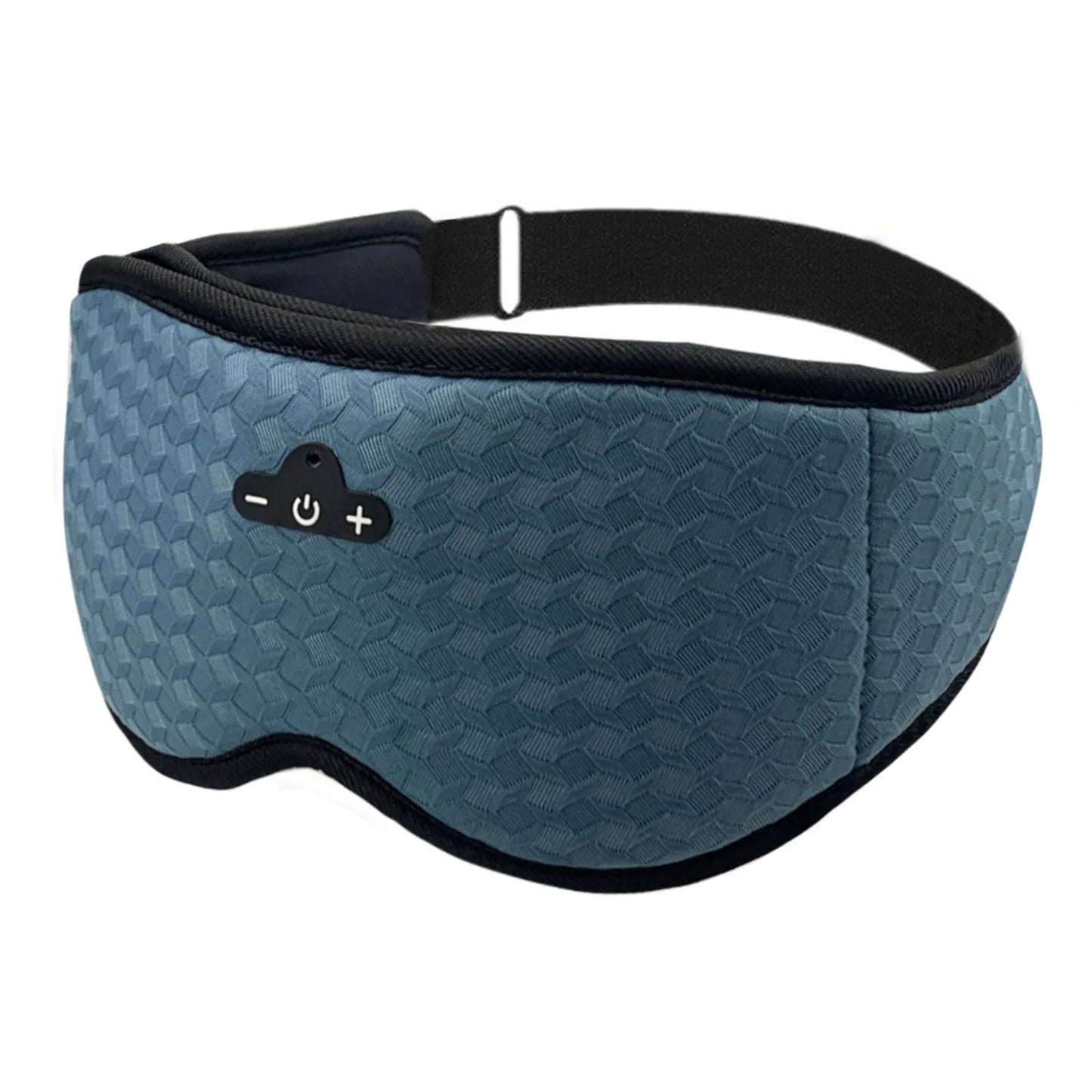 Bluetooth sleep mask with wireless connectivity and built-in controls.