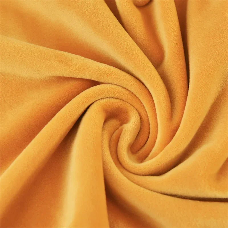1pc Velvet Ottoman Cover Square Solid Color Footrest Slipcovers Elastic House Pouf Stool Cover Living Room Furniture Protector
