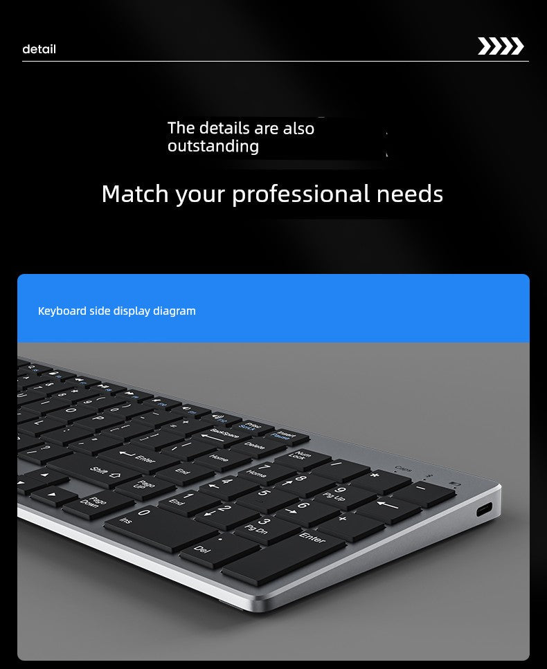 sleek wireless rechargeable keyboard with ergonomic design