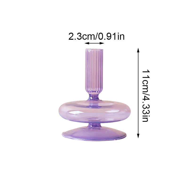 glass candle holders