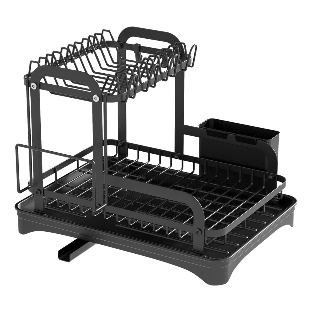 2-Tier Kitchen Dish Drying Rack – Space Saving Counter Organizer