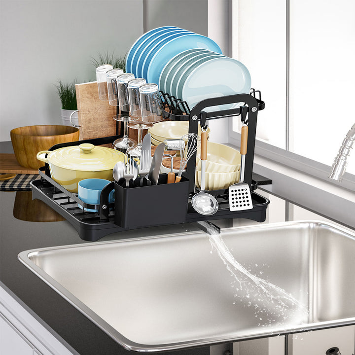 2-Tier Kitchen Dish Drying Rack – Space Saving Counter Organizer