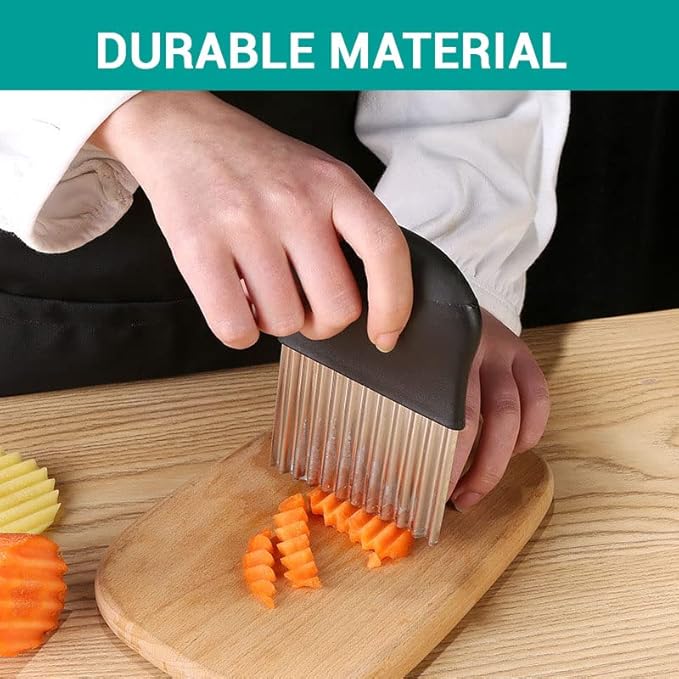 Stainless Steel Crinkle Cutter for Fruits & Vegetables