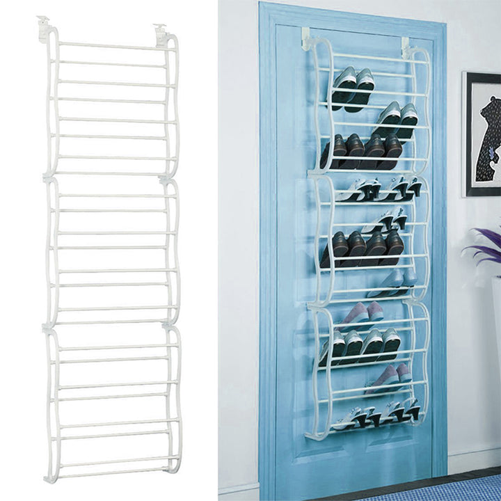 Over-the-Door Shoe Rack – Space Saving Closet Organizer (36 Pairs)