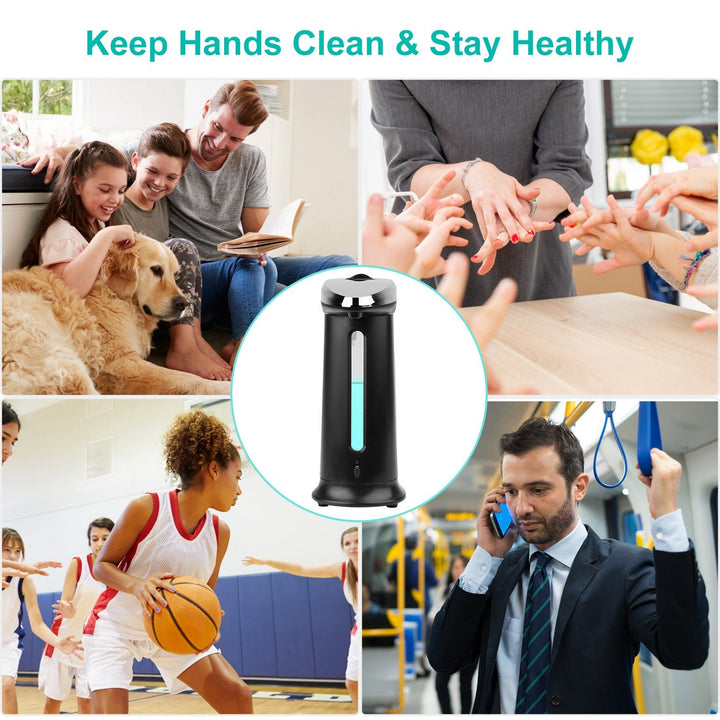 Automatic soap dispenser with 400ml capacity and adjustable sensor volume control