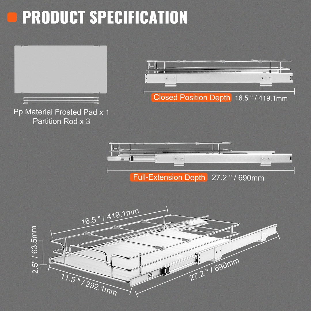 Modern pull-out cabinet organizer with adjustable metal shelves and pull-out design for kitchen storage optimization