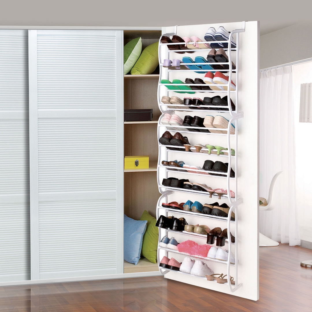 Over-the-Door Shoe Rack – Space Saving Closet Organizer (36 Pairs)