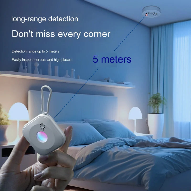Smart Mini Camera Detector with long-range detection up to 5 meters for finding hidden cameras in rooms