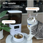 5L Automatic Pet Feeder with WiFi control and scheduled meal portions for cats