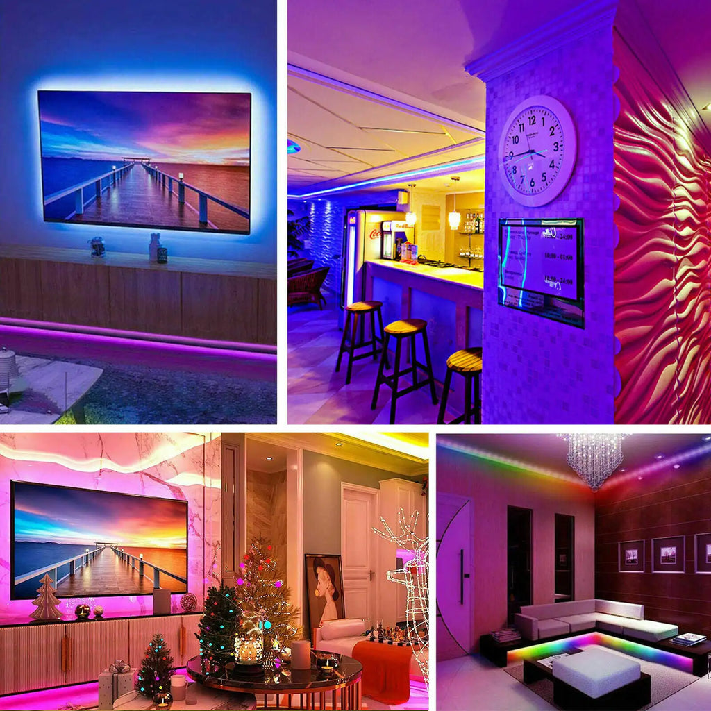 waterproof flexible LED strip lights with remote control used for colorful indoor and outdoor lighting decoration