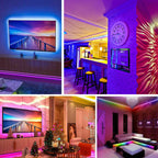 waterproof flexible LED strip lights with remote control used for colorful indoor and outdoor lighting decoration