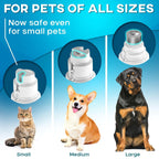 Dog nail grinder with LED light and interchangeable heads for small, medium, and large pets including dogs and cats, rechargeable and quiet design.