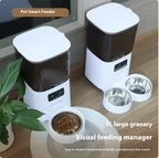 5L automatic pet feeder with large granary and visual feeding manager for scheduled pet meals