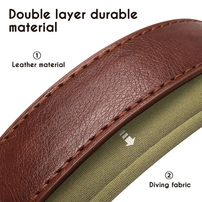 Personalized leather custom dog collar with soft padded design, ideal for small to large dogs, featuring durable double-layer material.