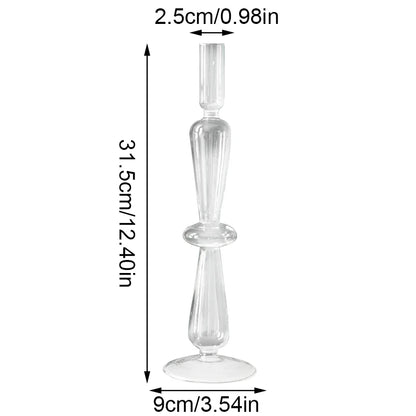glass candle holders