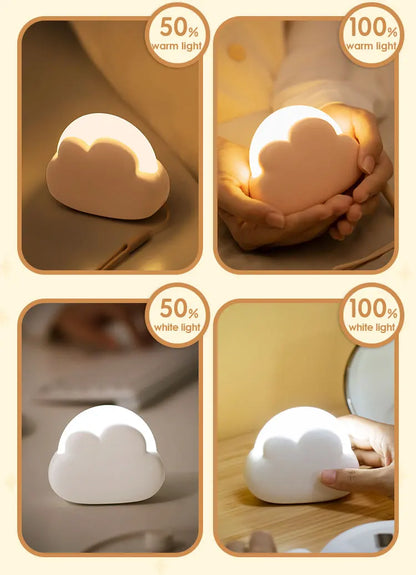 Cloud Night Light Mini USB Wireless Adorable Cloud Shape LED Night Light For Bedroom Baby Children Creative Gift