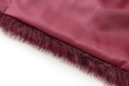 Faux fur jacket Traf 2024 Fall/Winter New Fashion Women's Faux Fur Effect Round Neck Long Sleeve Short Jacket