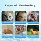 Pet wipes for cats and dogs, 80 pack, 12x16cm, ideal for cleaning tear stains and odors.