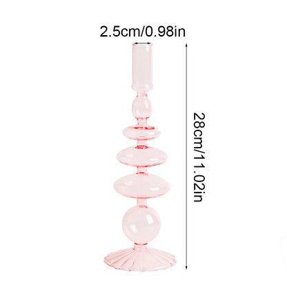 glass candle holders
