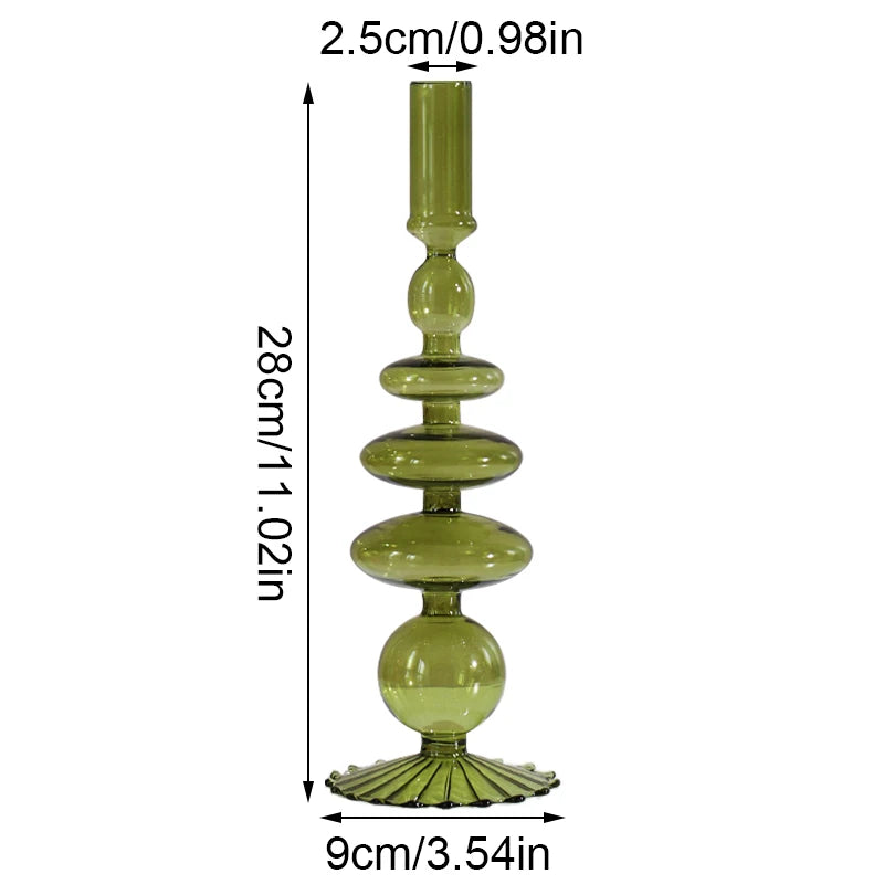 glass candle holders