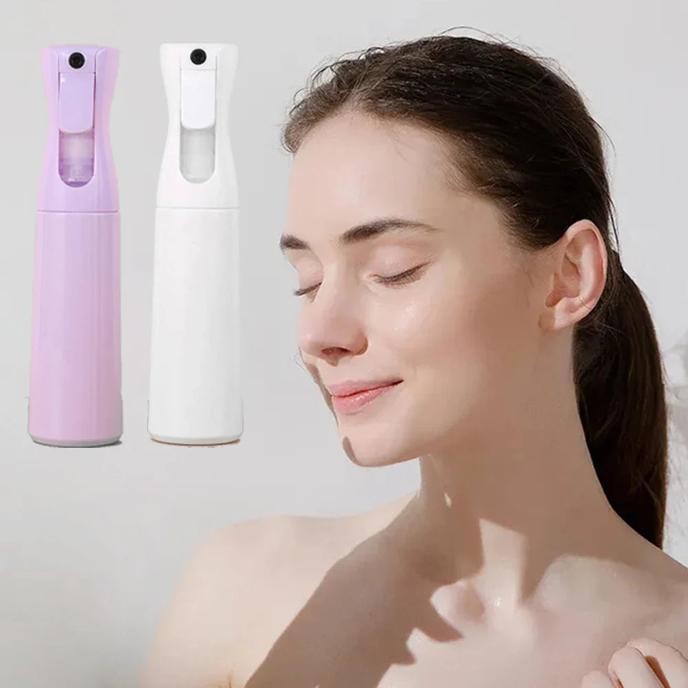 High pressure spray bottle in macaron colors, 300ml, for skin and nail care.