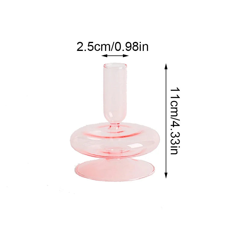 glass candle holders