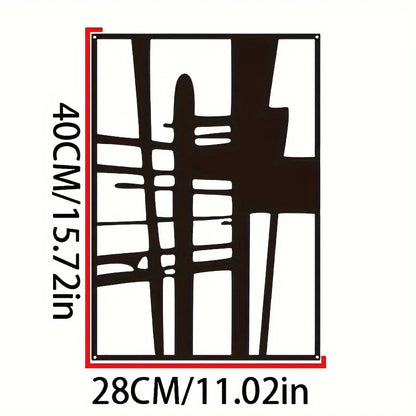 Abstract metal wall art with minimalist single line design, modern decor for stylish display.