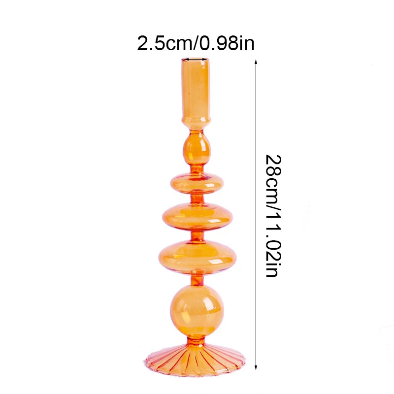glass candle holders