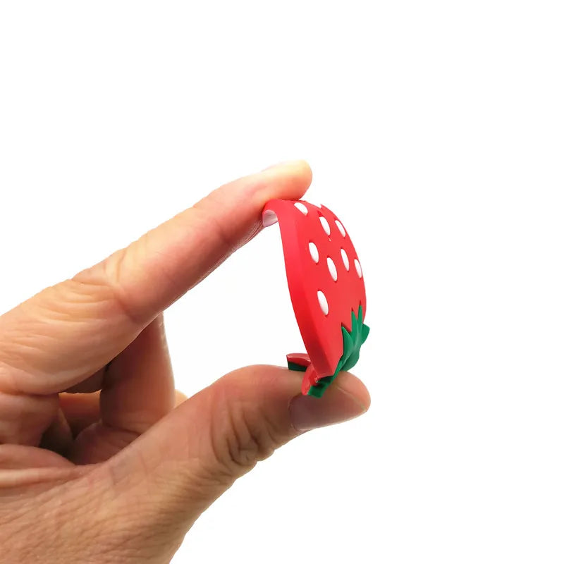 9pcs Cute Cartoon Fruit Magnets: Add Colorful Fun to Your Fridge with Creative Soft Rubber Stickers!