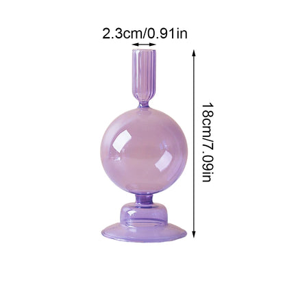 glass candle holders