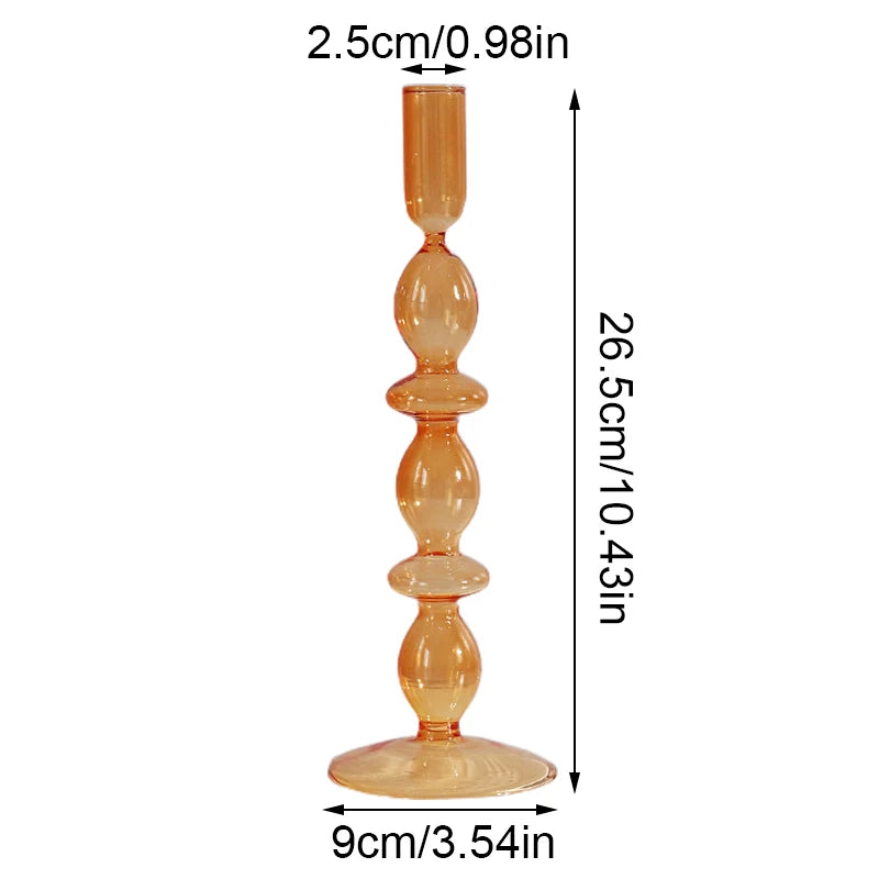 glass candle holders