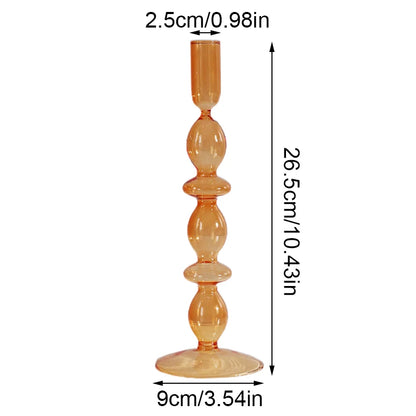 glass candle holders