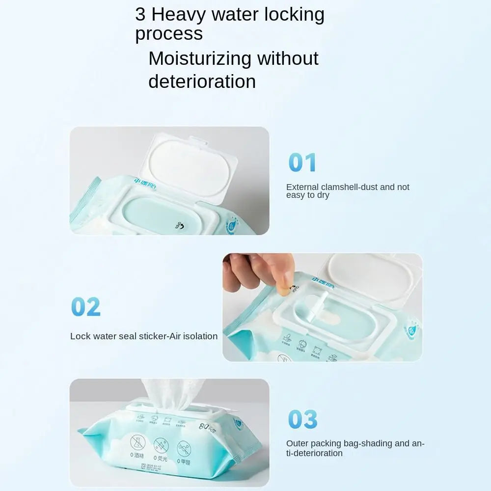 Pet wipes package with heavy water locking process, moisturizing without deterioration.