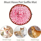 snuffle mat for dogs in pink, suitable for small, large, and adult dogs