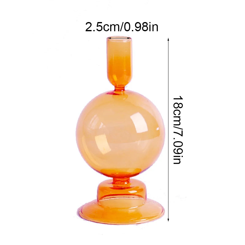 glass candle holders