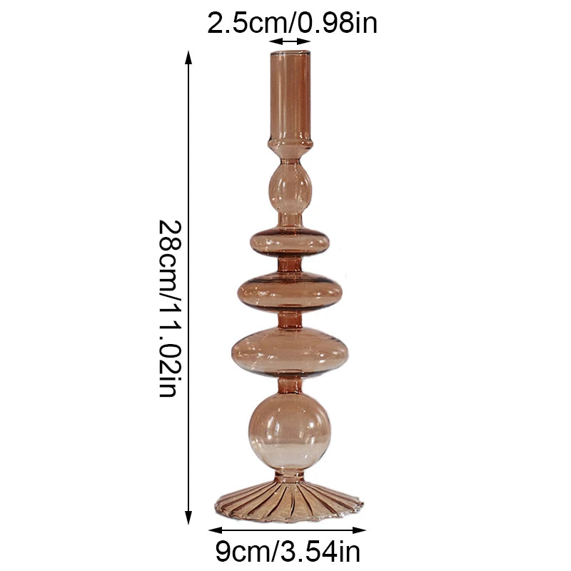 glass candle holders