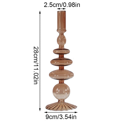 glass candle holders